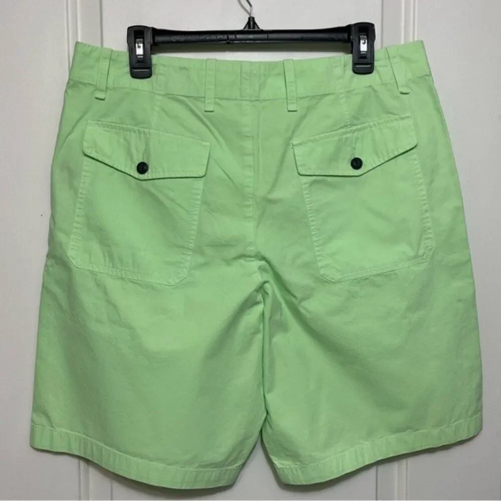 Rag & Bone Cliffe Peached Cotton Field Shorts in Green Size 33